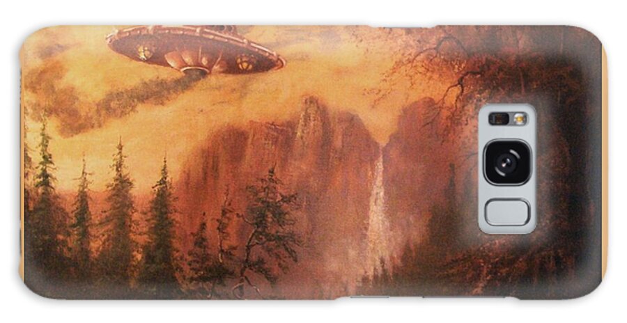 Landscape Galaxy Case featuring the painting UFO Sighting by Tom Shropshire