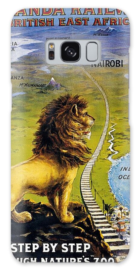 Uganda Galaxy Case featuring the mixed media Uganda Railway - British East Africa - Retro travel Poster - Vintage Poster by Studio Grafiikka