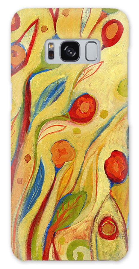 Floral Galaxy Case featuring the painting Under a Sky of Peaches and Cream by Jennifer Lommers