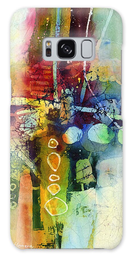 Abstract Galaxy Case featuring the painting Under the Surface by Hailey E Herrera