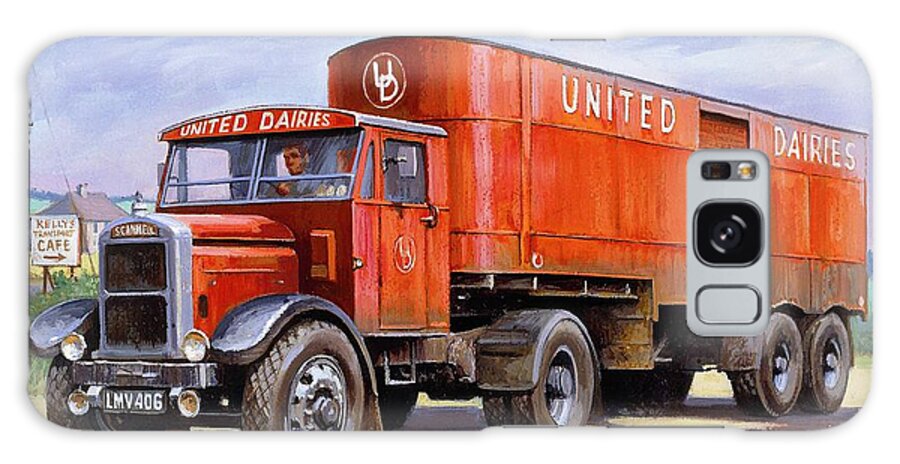 Scammell Galaxy S8 Case featuring the painting United Dairies Scammell. by Mike Jeffries