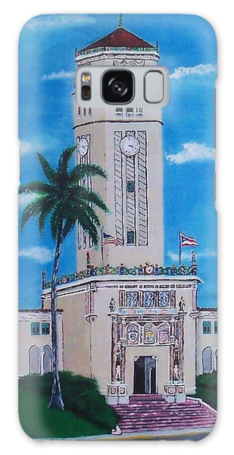 Rio Piedras Galaxy Case featuring the painting University of Puerto Rico Tower by Luis F Rodriguez