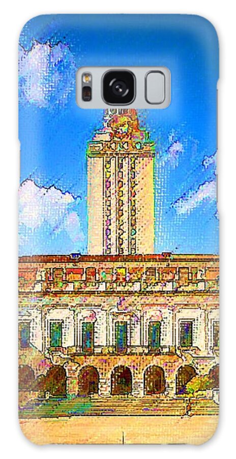 University Of Texas Galaxy Case featuring the painting University of Texas by DJ Fessenden