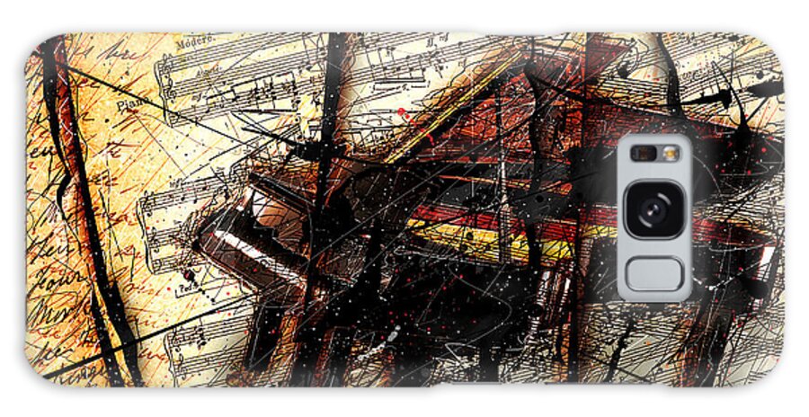 Piano Galaxy Case featuring the digital art Untitled No. 1 by Gary Bodnar