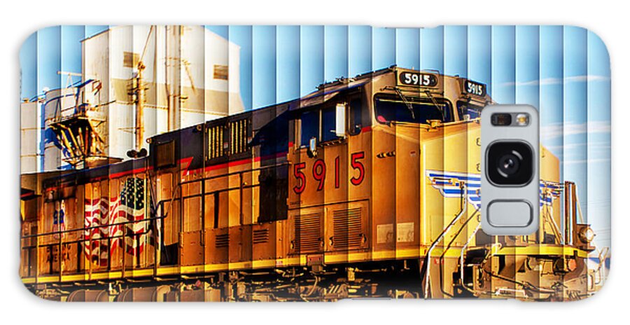 Bill Kesler Photography Galaxy Case featuring the photograph UP 5915 At Track Speed by Bill Kesler