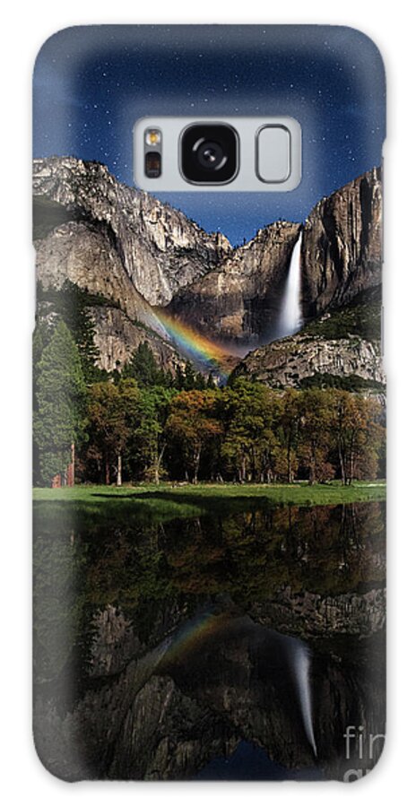 Yosemite Galaxy Case featuring the photograph Upper Falls Moonbow by Anthony Michael Bonafede