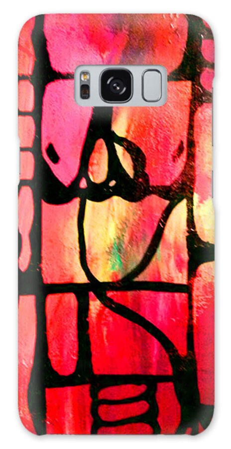 Abstract Galaxy Case featuring the painting Stretch by Amy Shaw