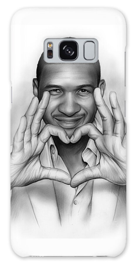 Usher Galaxy Case featuring the drawing Usher by Greg Joens