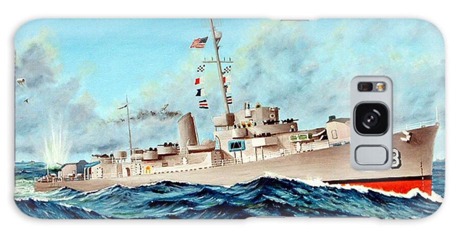 Uss Darby De-218 1950-60 Galaxy Case featuring the painting USS Darby DE-218 1950-60 by George Bieda