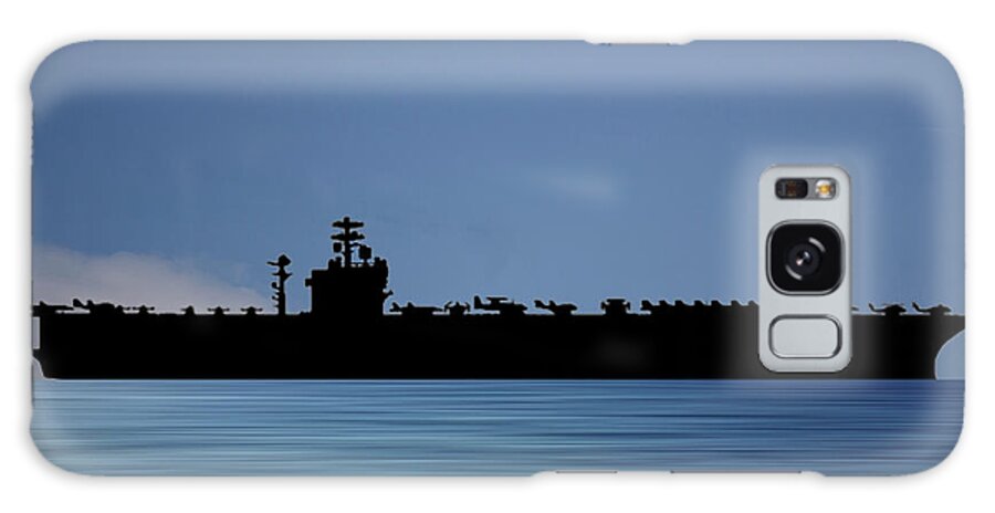 Uss Nimitz Galaxy Case featuring the photograph USS Nimitz 1975 v4 by Smart Aviation