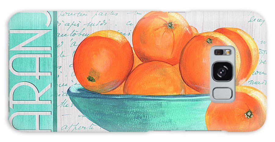 Orange Galaxy Case featuring the painting Valencia 3 by Debbie DeWitt