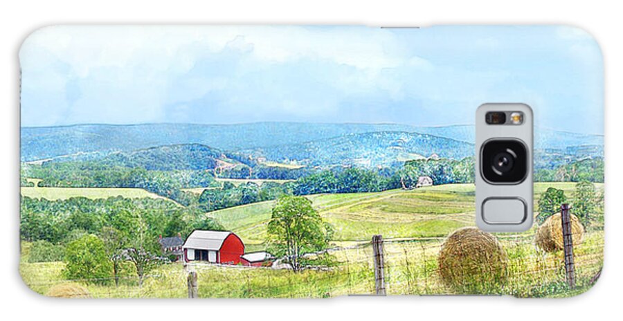 Valley Galaxy Case featuring the photograph Valley Farm by Frances Miller
