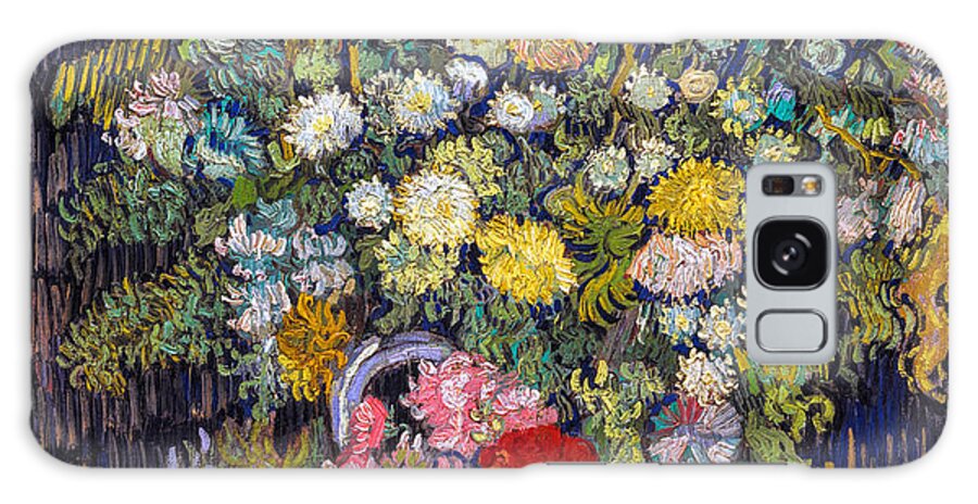 Bouquet Of Flowers In A Vase Galaxy Case featuring the photograph van Gogh's Vase     by S Paul Sahm