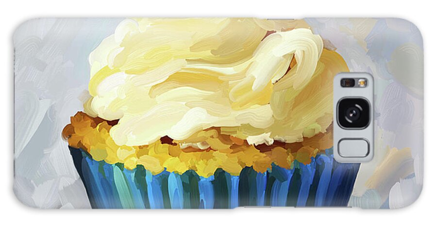 Vanilla Galaxy S8 Case featuring the painting Vanilla Cupcake by Jai Johnson