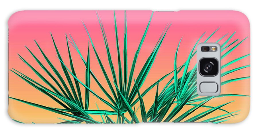 Palm Tree Galaxy Case featuring the photograph Vaporwave Palm Life - Miami Sunset by Jennifer Walsh