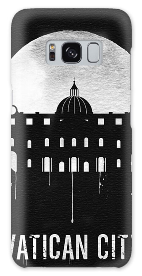 Vatican City Galaxy Case featuring the digital art Vatican City Landmark Black by Naxart Studio