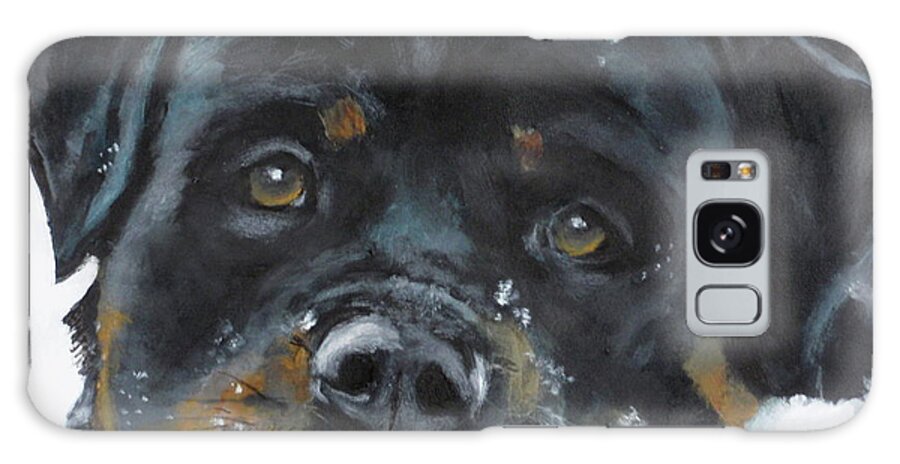 Rottie Galaxy Case featuring the painting Vator by Carol Russell