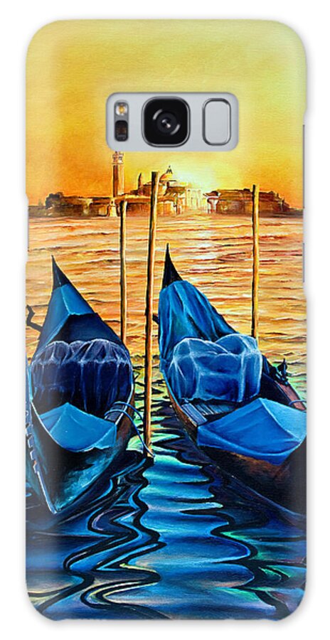 Venice Galaxy Case featuring the painting Sunset in Venice by Michelangelo Rossi
