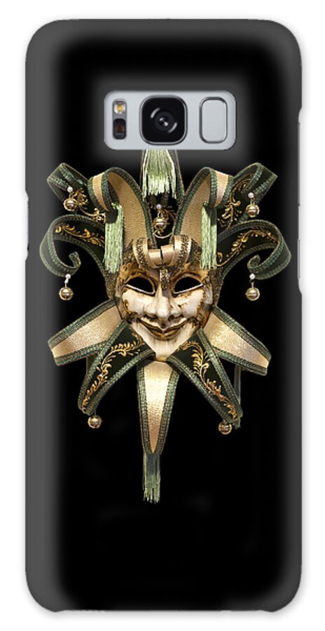 Black Background Galaxy Case featuring the photograph Venetian mask by Fabrizio Troiani