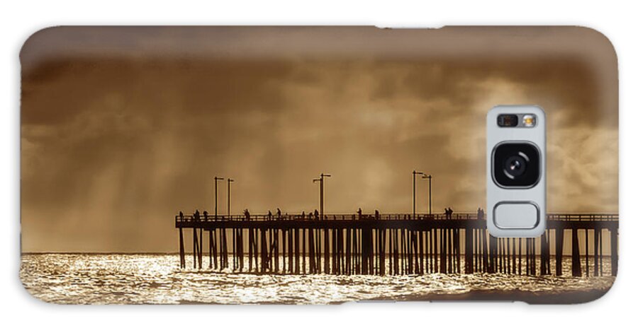 Pier Galaxy Case featuring the photograph Ventura California Pier, 1969 by John A Rodriguez