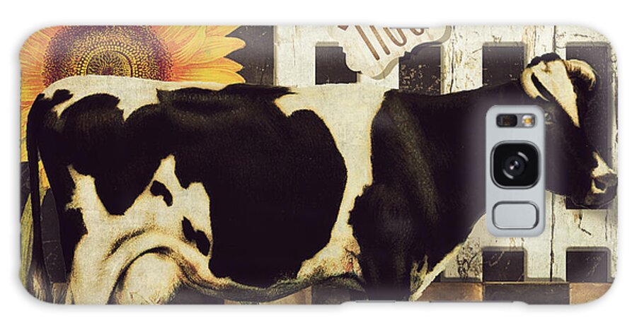 Buttermilk Farms Galaxy Case featuring the painting Vermont Farms Cow by Mindy Sommers