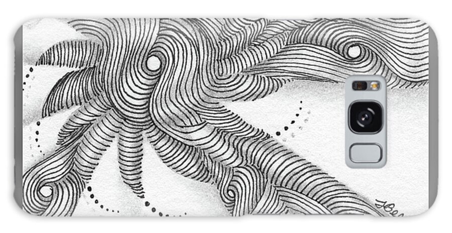 Zentangle Galaxy Case featuring the drawing Verve by Jan Steinle