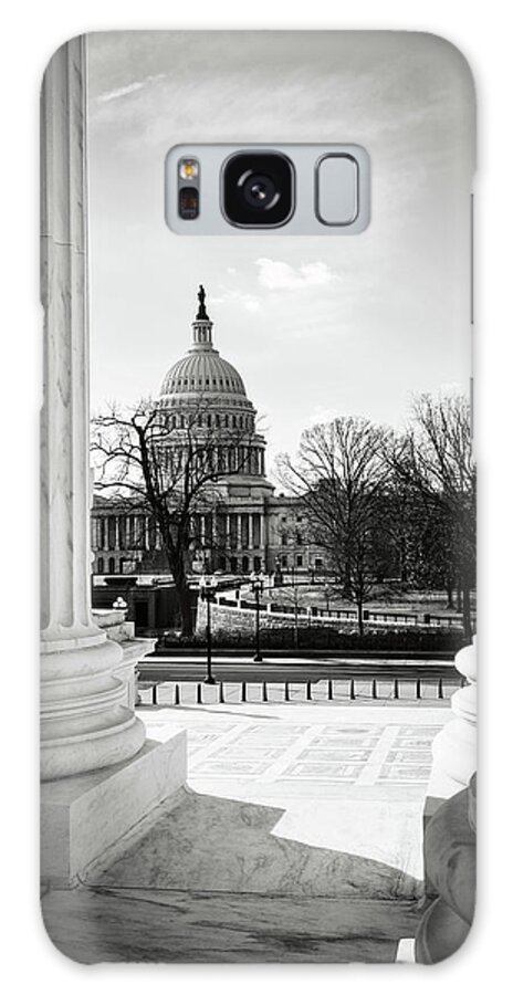 Statue Galaxy Case featuring the photograph View of Capitol Hill through the Supreme Court by Brandon Bourdages