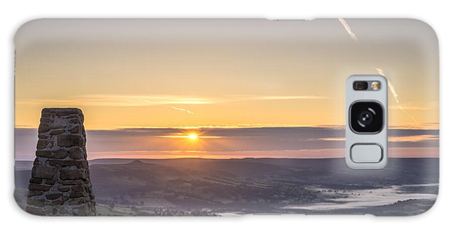 Dawn Galaxy Case featuring the photograph View over the Hope Valley from Mam Tor at dawn by Neil Alexander Photography