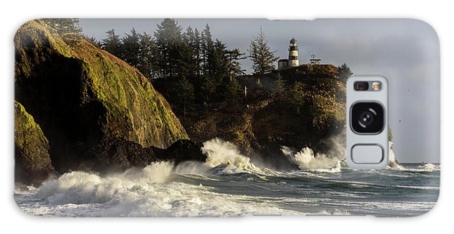 Cape Disappointment Galaxy Case featuring the photograph Vigorous Surf by Robert Potts