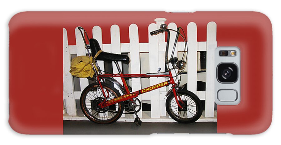 Bike Galaxy Case featuring the photograph Vintage 1970s Bike With Rucksack by Tom Conway