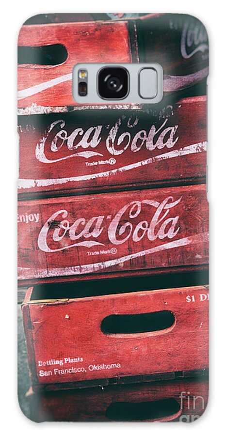 Vintage Galaxy Case featuring the photograph Vintage Coke Crates by Tim Gainey