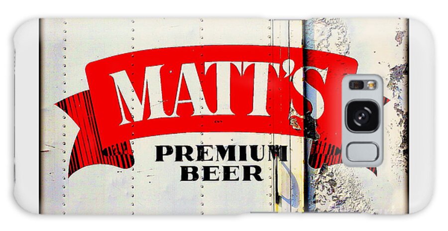 Matt's Premium Beer Galaxy S8 Case featuring the photograph Vintage Matt's Premium Beer Sign by Peter Ogden