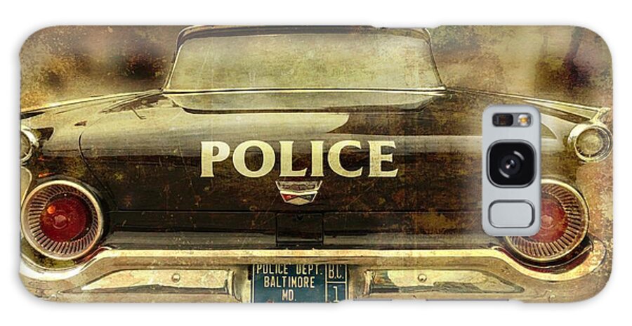 Vintage Galaxy Case featuring the photograph Vintage Police Car - Baltimore, Maryland by Marianna Mills