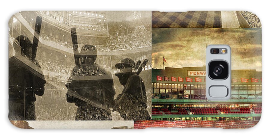 Boston Red Sox Galaxy Case featuring the photograph Vintage Red Sox Fenway Park Baseball Collage by Joann Vitali