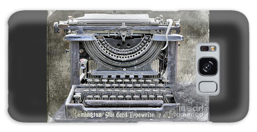 Technology Galaxy Case featuring the photograph Vintage Typewriter Photo Paint by Nina Silver