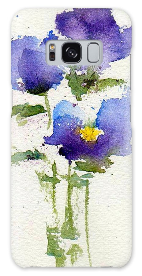 Violets Galaxy S8 Case featuring the painting Violets by Anne Duke