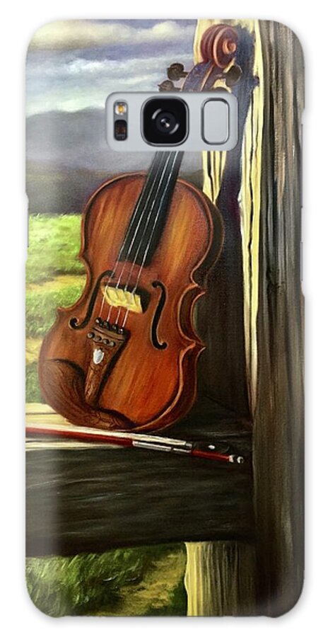 Violin Galaxy Case featuring the painting Violin by Rand Burns