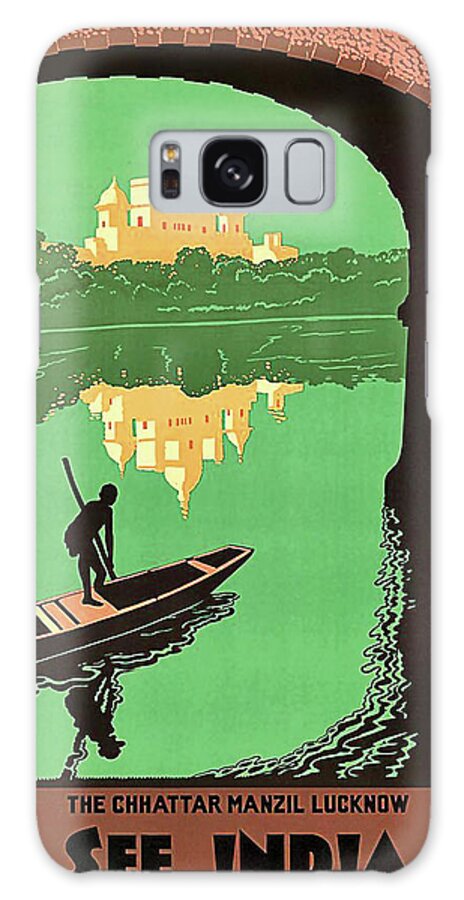 Visit Galaxy Case featuring the painting Visit India, view to the palace from a river by Long Shot