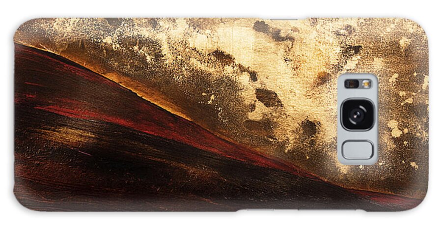 Abstract Galaxy S8 Case featuring the painting Volcano Sunrise by Tara Thelen - Printscapes
