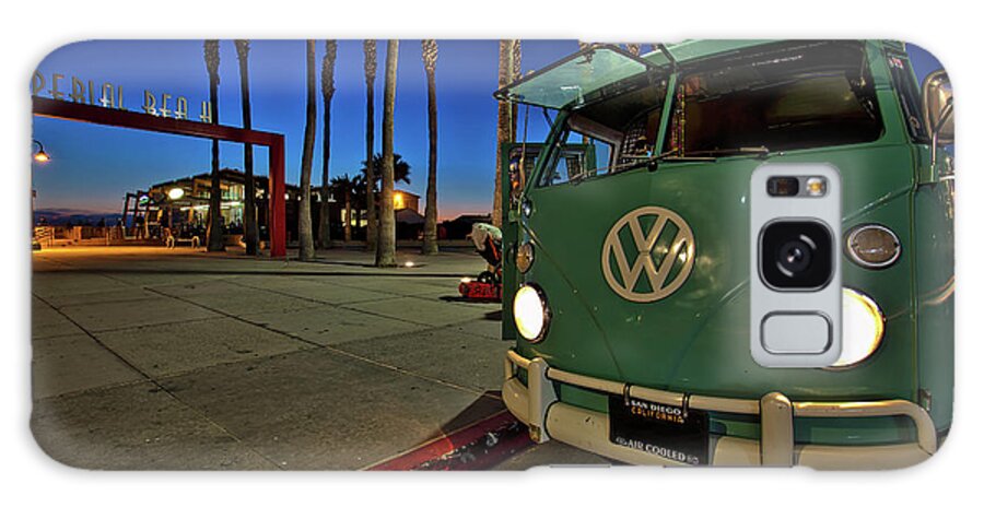 Imperial Beach Galaxy Case featuring the photograph Volkswagen Bus at the Imperial Beach Pier by Sam Antonio