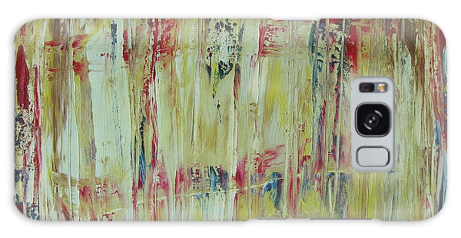 Abstract Painting Galaxy Case featuring the painting W14 - once I by KUNST MIT HERZ Art with heart