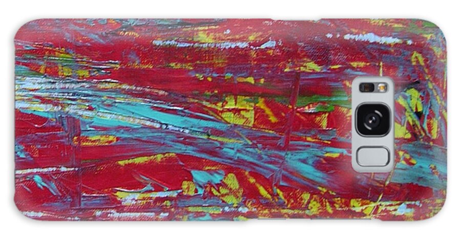 Abstract Painting Galaxy Case featuring the painting W32 - missu I by KUNST MIT HERZ Art with heart