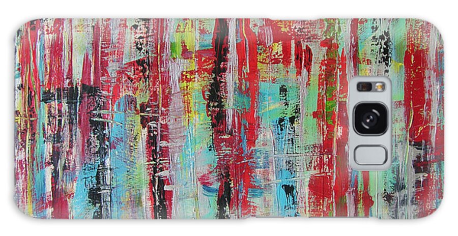 Abstract Painting Galaxy Case featuring the painting W41 - missu IV by KUNST MIT HERZ Art with heart