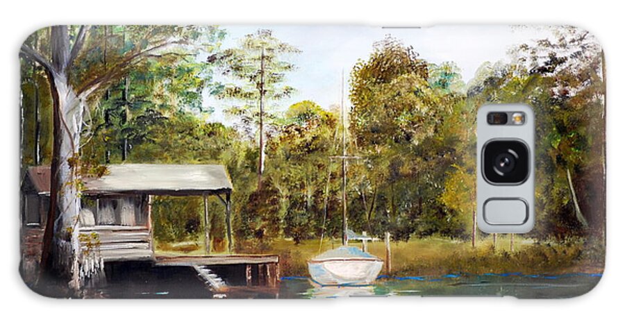 Plein Air Galaxy Case featuring the painting Waccamaw River Sloop by Phil Burton