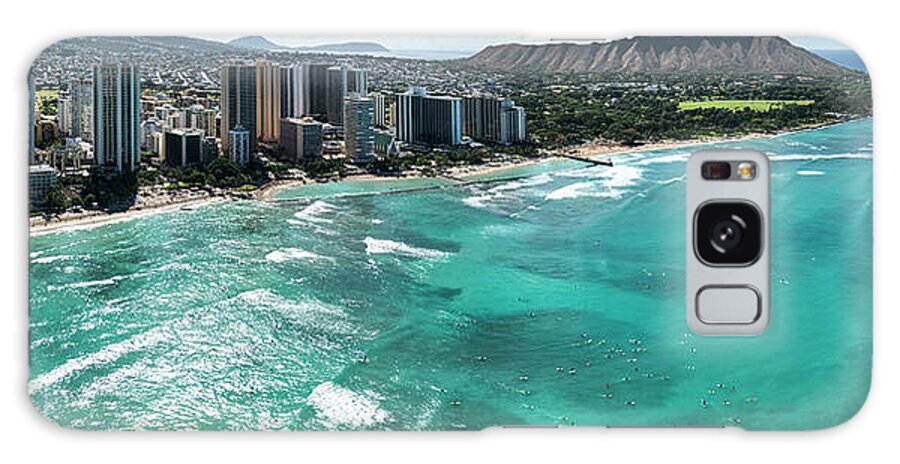 Waikiki Galaxy Case featuring the photograph Waikiki to Diamond Head by Sean Davey