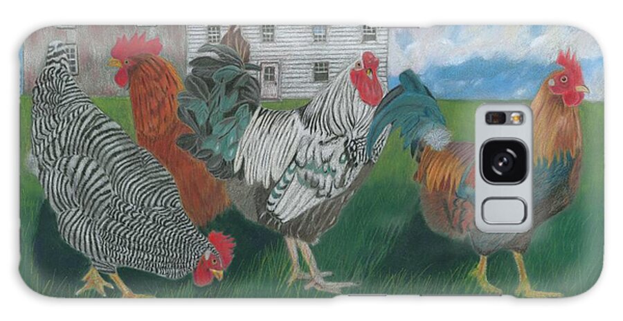 Chicken Galaxy Case featuring the painting Walk This Way by Arlene Crafton