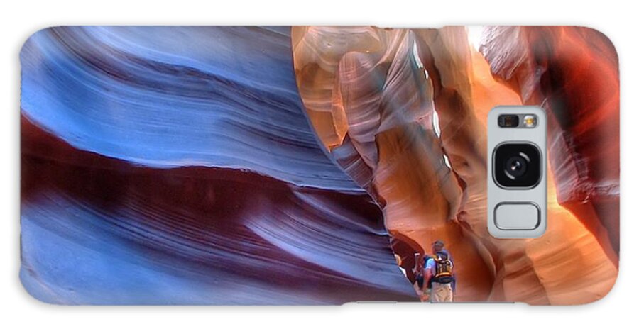 Antelope Galaxy S8 Case featuring the photograph Walking in Antelope Canyon by Farol Tomson