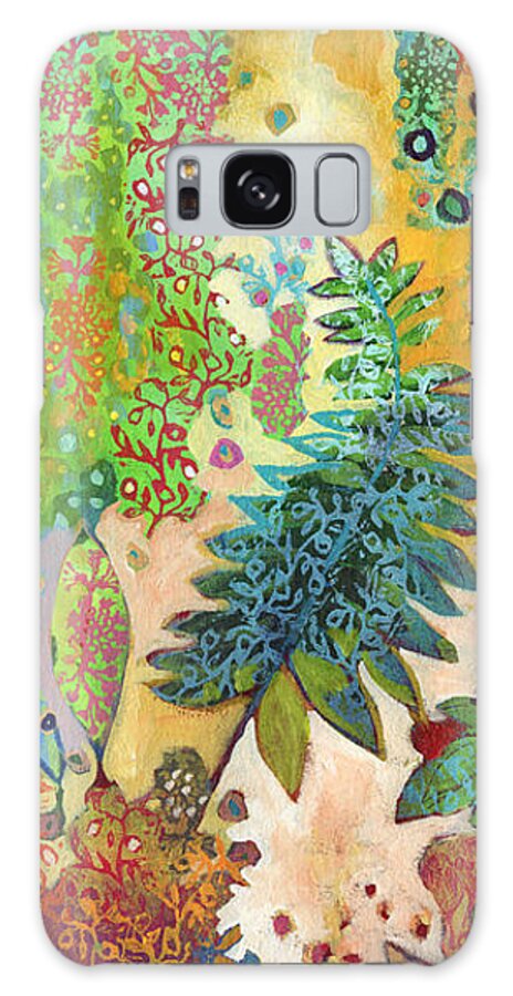 Abstract Galaxy Case featuring the painting Walking with the Forest Spirits Part 2 by Jennifer Lommers