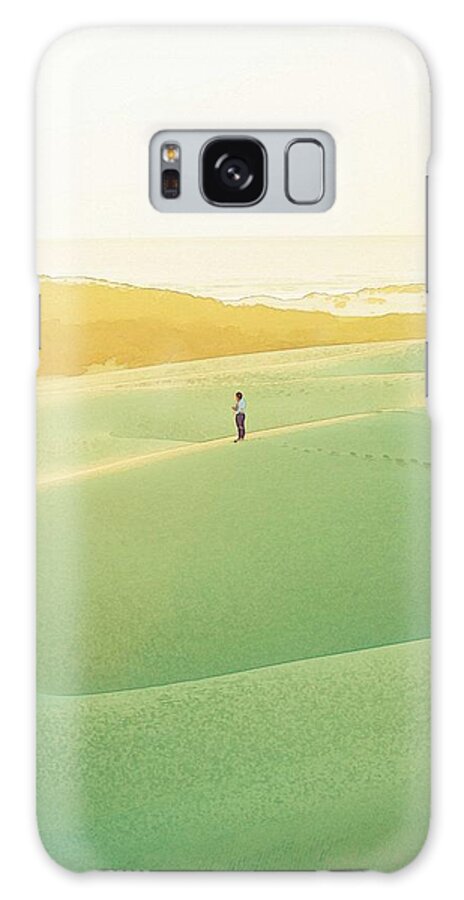 Sahara Galaxy Case featuring the painting Wanderer in the Sahara Desert by Celestial Images