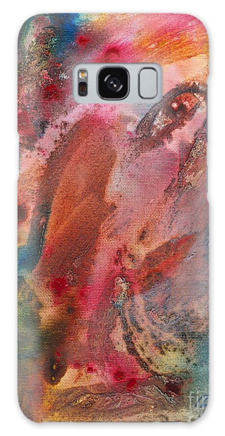 Eyes Galaxy Case featuring the painting Wanting to See or Not by Denise Hoag